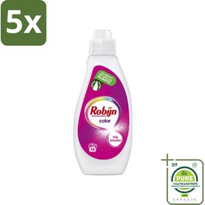 5 x Robijn - Color - Vloeibaar Wasmiddel - Pink Sensation - 14 Wasbeurten - 700 ml - Grootverpakking - Wasmiddel - Gekleurde Was - Wasverzachter - Wasgeur - Vlekkenverwijderaar