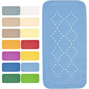 Onderkant pvc model Alaska antislip badmat - 91 x 36 cm - blauw - bermuda
