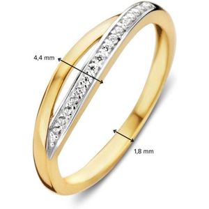 Ring bicolor zirkonia