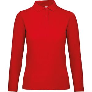 B&C ID.001 Ladies' long-sleeve polo shirt CGPWI13 - Red - S