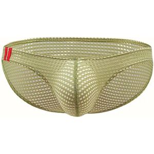 slip heren lingerie onderbroek goedkoop ademend stretch groen/grijs sexy