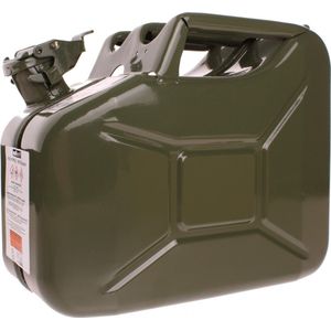 Pro Plus Jerrycan 10 liter - Metaal - Groen - UN- en TÜV/GS Gekeurd