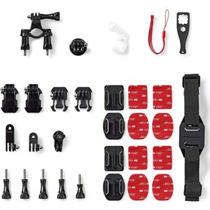 Nedis Actiecamera Bevestigingsset - 12 Stuks - Reiskoffer - Zwart