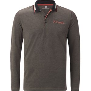 Jan Vanderstorm herren Poloshirt Met Lange Mouwen - 56/58 - bruin