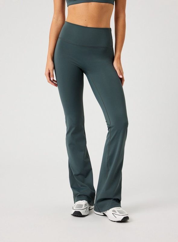 Björn Borg Sportbroek Wijde Pijp Dames - Flare Tight - Gerecycled Polyester - Urban Chic - Maat L