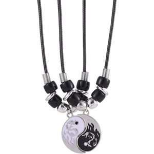 Kasey Vriendschapsketting - BFF ketting voor 2 - Yin Yang Draak - Dragon