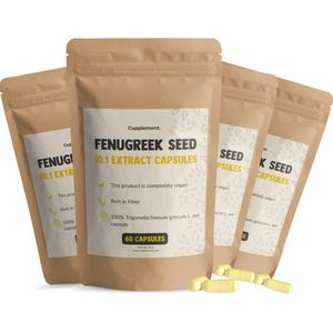 Cupplement - Fenugreek Seed - 500 mg - Fenegriek - 4x 60 Capsules - Hormoonbalans