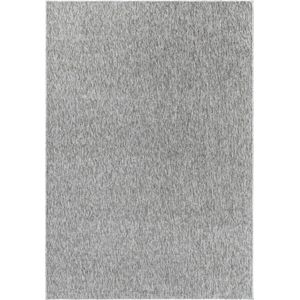 Modern laagpolig vloerkleed Nizza - lichtgrijs - 140x200 cm
