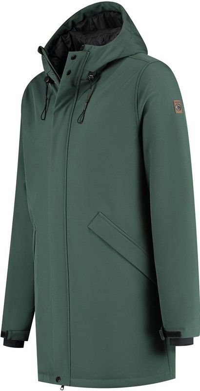 Travelin' - Enok - Softshell Winterjas - Donkergroen - Gevoerd