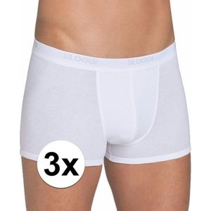 3x Sloggi basic heren shorty wit S - boxer/ onderbroek