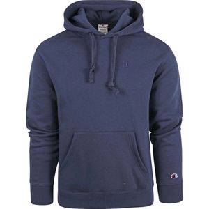 Champion - Logo Hoodie Navy Blauw - Heren - Maat L - Regular-fit