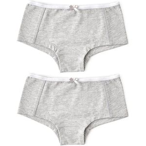 Little Label - hipster 2-pack - grey melee - maat: 92 - bio-katoen