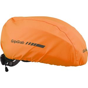 GripGrab - Waterproof Helm Cover Fietsen Helmovertrek Fietshelm Regenbescherming - Oranje Hi-Vis - Unisex - Maat One Size
