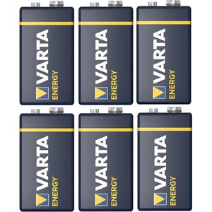 Varta Energy Alkaline batterij - 6x - 9V - blokbatterij - LR61