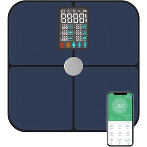 ByShane - Intelligente digitale weegschaal met groot display voor lichaamsgewicht en lichaamssamenstelling - synchronisatie met smartphone-app