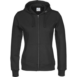 Cottover HOODIE FULL ZIP LADY - GOTS GECERTIFICEERD 141009 - Zwart - L