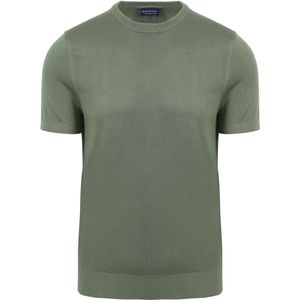 Suitable - Knitted T-shirt Groen - Heren - Maat XL - Modern-fit