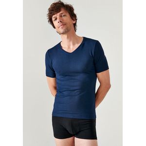 Damart - T-shirt met korte mouwen en V-hals Thermolactyl Sensitive - Heren - Blauw - M