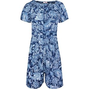 Dames jumpsuit fantasie blauw One size XS t/m S