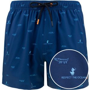 Save The Duck heren zwemshort ademir crocodile blauw