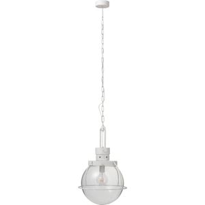 J-Line hanglamp Bol - glas/metaal - wit