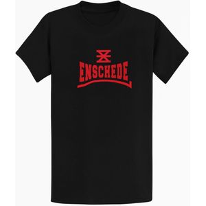 Heren T-shirt Enschede – Supporters Editie – Zwart – Stijlvol & Comfortabel Maat S