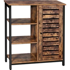 IN.HOMEXL - Carroll - Opbergkast - Multifunctionele Dressoir - Industrieel Desing - Vintage Bruin - 81x30x70 cm