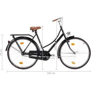 vidaXL Fiets - Fietsen - Stadsfiets - Stadsfiets - Omafiets 28 inch 57 cm frame