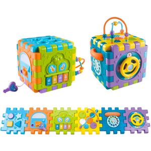 Baby Mix - Interactieve Vouwkubus - Educatief Speelgoed - Motorische Vaardigheden - Muziek en Activiteiten - Spelenderwijs Ontdekken - Fijne Motoriek - Speelkubus - Kleurrijk Speelgoed