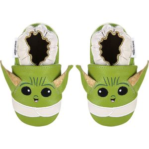 Groene leren babyslofjes van Baby-Slofje maat 20/21 - Green Yoda