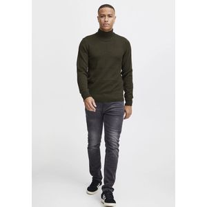 Blend - Heren Sweater (lekker fijn warm) - Coltrui - Olive – 100% cotton material - Maat XL