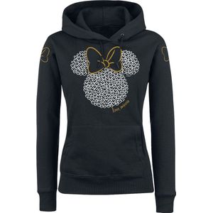 Mickey Mouse Minnie Maus - Love Dames Trui met capuchon - zwart - XL