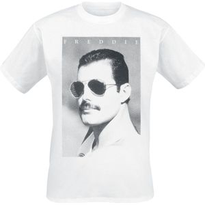Queen - Freddie Mercury - T-shirt - Wit - Heren