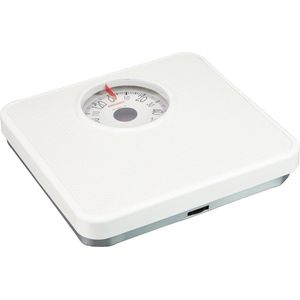Analoge personenweegschaal Tempo White - Draagkracht 130 kg, Precieze 1 kg Schaalverdeling, Praktisch Instelwiel