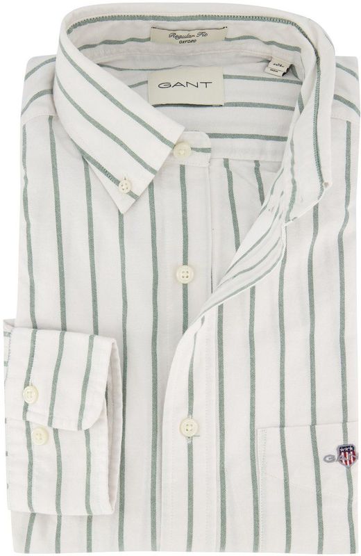 Gant - Vrijetijdsoverhemd - Katoen - Blauw - Regular Fit - Lange Mouwen