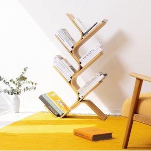 boekenplank, kunstzinnige moderne boekenkast, boekenrek, opbergrek planken boekenhouder organizer voor boeken, - 108 x 59 x 20 cm