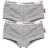 Claesen's® - Meisjes Hipster 2-pack Grijs - Grey - 95% Katoen - 5% Lycra