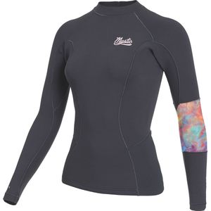 Mystic Dames Lunar 2mm Long Sleeve Wetsuit Top - Dark