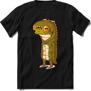 Casual Dino Kikker T-Shirt Heren / Dames Dieren Shirt