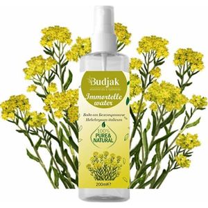 Biologische Immortelle - Helichrysum Italicum - Bloemenwater - Hydrolaat - geïrriteerde huid - 200 ml.