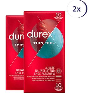 Durex Condooms Thin Feel Close Fit 10st X 2