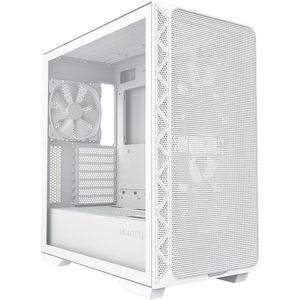 MIDI-Tower met Tempered Glass - Wit