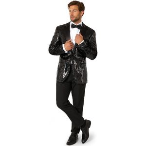 OppoSuits Starblazing Sequins Tuxedo - Mannen Pak - Heren Kostuum - Glitter Tuxedo - Zwart - Maat EU60