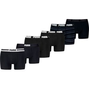 Puma Boxershorts - 6 pack Zwarte heren boxers - Black - Heren Ondergoed - Maat S