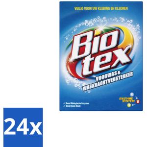 Biotex – Waspoeder - Voorwas & Vlekverwijderaar – Actieve biologische enzymen – 720 g - Voordeelverpakking - 24 stuks