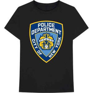 New York City - Police Dept. Badge Heren T-shirt - XL - Zwart
