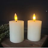 Countryfield - Lyon - Stompkaars - Creme - 5 x 9 cm - Set van 2