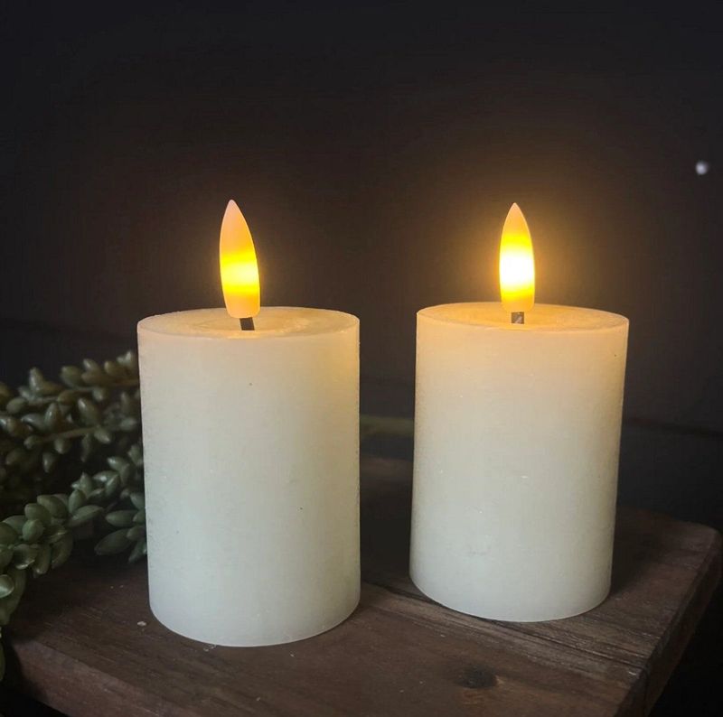 Countryfield - Lyon - Stompkaars - Creme - 5 x 9 cm - Set van 2