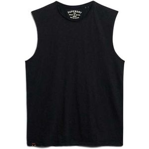 Superdry - Raw Edge Slub - Mouwloos T-shirt - Zwart