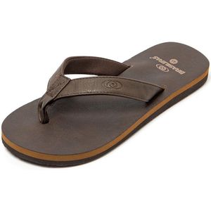 Brasileras - Leder Slippers - Strand- en Zwembadslippers - Zwart - Leer